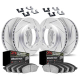 Dynamic Friction 2003-2008 Dodge Ram 3500 Front & Rear Slotted Geoperf Rotors Ultimate Duty Perf Pads w/Hardware by Dynamic Friction Company 2414-40016