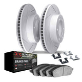 Dynamic Friction 2007-2020 Cadillac Escalade ESV Front & Rear Slotted Geoperf Rotors UD Performance Pads w/Hardware by Dynamic Friction Company 2414-48049