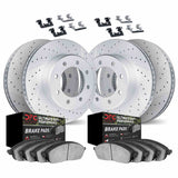 Dynamic Friction 1999-2005 Ford F-350 Super Duty Front & Rear Drill/Slot Geoperf Rotor UD Performance Pads w/Hardware by Dynamic Friction Company 2414-54015