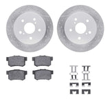 Dynamic Friction 2010-2013 Suzuki Kizashi Rear Drilled & Slotted Geoperformance Rotors 5000 Advanced Pads w/Hardware by Dynamic Friction Company 2512-01002
