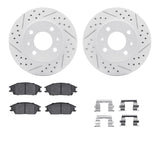 Dynamic Friction 2003-2006 Dodge Verna Front Drilled & Slotted Geoperformance Rotors 5000 Advanced Pads w/Hardware by Dynamic Friction Company 2512-03012