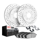 Dynamic Friction 2003-2006 Dodge Verna Front Drilled & Slotted Geoperformance Rotors 5000 Advanced Pads w/Hardware by Dynamic Friction Company 2512-03012
