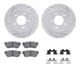 Dynamic Friction 2005-2008 Hyundai Sonata Rear Drilled & Slotted Geoperformance Rotors 5000 Advanced Pads w/Hardware by Dynamic Friction Company 2512-03028