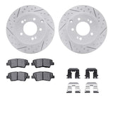Dynamic Friction 2008-2011 Hyundai Sonata Rear Drilled & Slotted Geoperformance Rotors 5000 Advanced Pads w/Hardware by Dynamic Friction Company 2512-03029