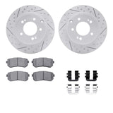 Dynamic Friction 2014-2019 Hyundai Tucson Rear Drilled & Slotted Geoperformance Rotors 5000 Advanced Pads w/Hardware by Dynamic Friction Company 2512-03035