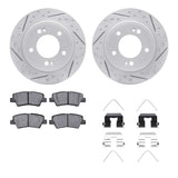 Dynamic Friction 2011-2025 Hyundai Venue Rear Drilled & Slotted Geoperformance Rotors 5000 Advanced Pads w/Hardware by Dynamic Friction Company 2512-03052