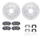 Dynamic Friction 2016-2021 Hyundai Veloster Front Drill/Slot Geoperf Rotors 5000 Advanced Brake Pads w/Hardware by Dynamic Friction Company 2512-03058