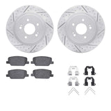 Dynamic Friction 2019-2025 Hyundai Palisade Rear Drill/Slot Geoperformance Rotors 5000 Advanced Brake Pads w/Hardware by Dynamic Friction Company 2512-03097