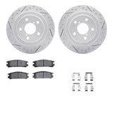 Dynamic Friction 1990-1999 Subaru Legacy Rear Drilled & Slotted Geoperformance Rotors 5000 Advanced Pads w/Hardware by Dynamic Friction Company 2512-13002