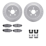 Dynamic Friction 2005-2009 Subaru Legacy Rear Drilled & Slotted Geoperformance Rotors 5000 Advanced Pads w/Hardware by Dynamic Friction Company 2512-13014