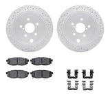 Dynamic Friction 2010-2025 Scion FR-S Rear Drilled & Slotted Geoperformance Rotors 5000 Advanced Pads w/Hardware by Dynamic Friction Company 2512-13016