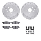 Dynamic Friction 2015-2021 Subaru WRX Rear Drilled & Slotted Geoperformance Rotors 5000 Advanced Pads w/Hardware by Dynamic Friction Company 2512-13017