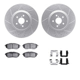 Dynamic Friction 2005-2018 Subaru Legacy Front Drilled & Slotted Geoperformance Rotors 5000 Advanced Pads w/Hardware by Dynamic Friction Company 2512-13037