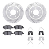 Dynamic Friction 2013-2024 Hyundai Sonata Rear Drilled & Slotted Geoperformance Rotors 5000 Advanced Pads w/Hardware by Dynamic Friction Company 2512-21009