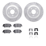 Dynamic Friction 2018-2022 Genesis G70 Rear Drilled & Slotted Geoperformance Rotors 5000 Advanced Pads w/Hardware by Dynamic Friction Company 2512-21037