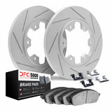 Dynamic Friction 2007-2014 Hyundai Entourage Rear Slotted Geoperformance Rotors 5000 Advanced Brake Pads w/Hardware by Dynamic Friction Company 2512-21086