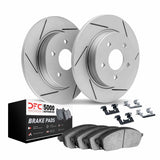 Dynamic Friction 1996-2004 Volvo 850 Rear Slotted Geoperformance Rotors with 5000 Advanced Brake Pads w/Hardware by Dynamic Friction Company 2512-27068