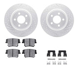 Dynamic Friction 2005-2023 Chrysler 300 Rear Drilled & Slotted Geoperformance Rotors 5000 Advanced Pads w/Hardware by Dynamic Friction Company 2512-39009