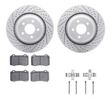 Dynamic Friction 2005-2020 Chrysler 300 Rear Drilled & Slotted Geoperformance Rotors 5000 Advanced Pads w/Hardware by Dynamic Friction Company 2512-39060