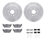 Dynamic Friction 2019-2025 Ram 1500 Rear Drilled & Slotted Geoperformance Rotors 5000 Advanced Brake Pads w/Hardware by Dynamic Friction Company 2512-40053
