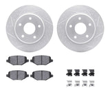 Dynamic Friction 2012-2016 Chrysler Town & Country (Van) Rear Drill/Slot Geoperf Rotors 5000 Advanced Pads w/Hardware by Dynamic Friction Company 2512-40097