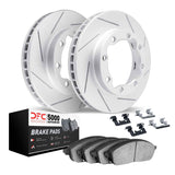 Dynamic Friction 2009-2018 Dodge Ram 4000 Front Slotted Geoperformance Rotors 5000 Advanced Brake Pads w/Hardware by Dynamic Friction Company 2512-40486