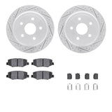 Dynamic Friction 2007-2018 Jeep Wrangler JK Rear Drill/Slot Geoperformance Rotors 5000 Advanced Brake Pads w/Hardware by Dynamic Friction Company 2512-42018