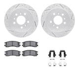 Dynamic Friction 2006-2010 Buick LaCrosse Rear Drilled & Slotted Geoperformance Rotors 5000 Advanced Pads w/Hardware by Dynamic Friction Company 2512-45004