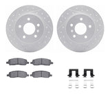 Dynamic Friction 2006-2011 Buick Lucerne Rear Drilled & Slotted Geoperformance Rotors 5000 Advanced Pads w/Hardware by Dynamic Friction Company 2512-45007