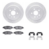 Dynamic Friction 2008-2015 Cadillac CTS Rear Drilled & Slotted Geoperformance Rotors 5000 Advanced Pads w/Hardware by Dynamic Friction Company 2512-46011