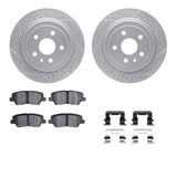Dynamic Friction 2014-2019 Cadillac CTS Rear Drilled & Slotted Geoperformance Rotors 5000 Advanced Pads w/Hardware by Dynamic Friction Company 2512-46012
