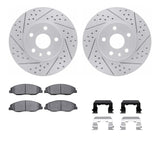 Dynamic Friction 2008-2014 Cadillac CTS Front Drilled & Slotted Geoperformance Rotors 5000 Advanced Pads w/Hardware by Dynamic Friction Company 2512-46014