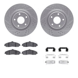 Dynamic Friction 2010-2010 Chevrolet Corvette Front Drill/Slot Geoperf Rotors 5000 Advanced Brake Pads w/Hardware by Dynamic Friction Company 2512-46104