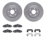 Dynamic Friction 2005-2009 Cadillac XLR Front Drilled & Slotted Geoperformance Rotors 5000 Advanced Pads w/Hardware by Dynamic Friction Company 2512-46105
