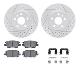 Dynamic Friction 2016-2023 Chevrolet Bolt EV Front Drill/Slot Geoperf Rotors 5000 Advanced Brake Pads w/Hardware by Dynamic Friction Company 2512-47023