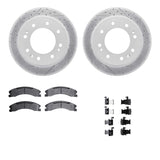 Dynamic Friction 2011-2019 Chevrolet Silverado 2500 HD Front Drill/Slot Geoperf Rotors 5000 Advanced Pads w/Hardware by Dynamic Friction Company 2512-48035