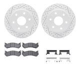 Dynamic Friction 1999-2008 Cadillac Escalade Front Drill/Slot Geoperf Rotors 5000 Advanced Brake Pads w/Hardware by Dynamic Friction Company 2512-48038
