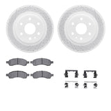 Dynamic Friction 2007-2017 Buick Enclave Front Drilled & Slotted Geoperformance Rotors 5000 Advanced Pads w/Hardware by Dynamic Friction Company 2512-48061