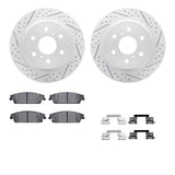 Dynamic Friction 2007-2020 Cadillac Escalade ESV Rear Drill/Slot Geoperf Rotors 5000 Advanced Brake Pads w/Hardware by Dynamic Friction Company 2512-48063