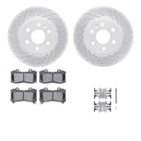 Dynamic Friction 2015-2020 Chevrolet Colorado Front Drill/Slot Geoperf Rotors 5000 Advanced Brake Pads w/Hardware by Dynamic Friction Company 2512-48071