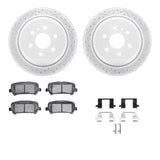 Dynamic Friction 2015-2020 Chevrolet Colorado Rear Drill/Slot Geoperf Rotors 5000 Advanced Brake Pads w/Hardware by Dynamic Friction Company 2512-48072