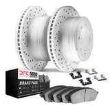 Dynamic Friction 2001-2020 Chevrolet Express 3500 Front Drilled Geoperformance Rotors 5000 Advanced Pads w/Hardware by Dynamic Friction Company 2512-48186