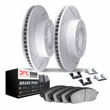 Dynamic Friction 2006-2009 Buick Rainier Front Slotted Geoperformance Rotors with 5000 Advanced Brake Pads w/Hardware by Dynamic Friction Company 2512-48189