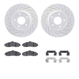 Dynamic Friction 2005-2006 Pontiac GTO Front Drilled & Slotted Geoperformance Rotors 5000 Advanced Pads w/Hardware by Dynamic Friction Company 2512-52005