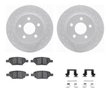 Dynamic Friction 2004-2012 Chevrolet HHR Rear Drilled & Slotted Geoperformance Rotors 5000 Advanced Pads w/Hardware by Dynamic Friction Company 2512-53004