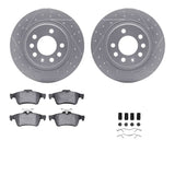Dynamic Friction 2006-2010 Pontiac Solstice Rear Drill/Slot Geoperformance Rotors 5000 Advanced Brake Pads w/Hardware by Dynamic Friction Company 2512-53007