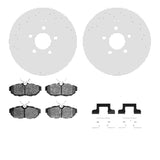 Dynamic Friction 2007-2014 Ford Mustang Rear Drilled & Slotted Geoperformance Rotors 5000 Advanced Pads w/Hardware by Dynamic Friction Company 2512-54036