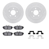 Dynamic Friction 2012-2014 Ford Mustang Rear Drilled & Slotted Geoperformance Rotors 5000 Advanced Pads w/Hardware by Dynamic Friction Company 2512-54038