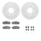 Dynamic Friction 2019-2023 Ford Ranger Rear Drilled & Slotted Geoperformance Rotors 5000 Advanced Pads w/Hardware by Dynamic Friction Company 2512-54172