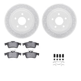 Dynamic Friction 2013-2018 Ford C-Max Rear Drilled & Slotted Geoperformance Rotors 5000 Advanced Pads w/Hardware by Dynamic Friction Company 2512-54179